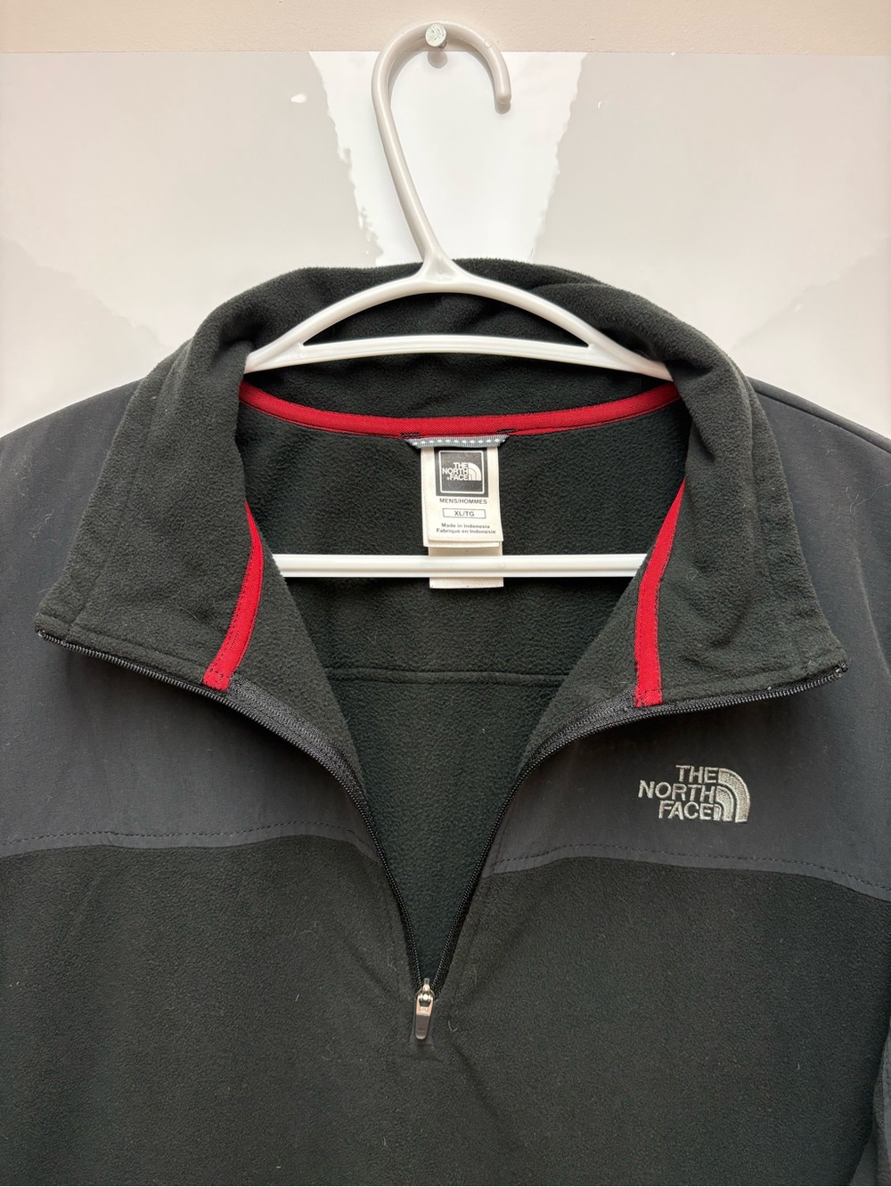 The North Face TKA 100 Glacier Black/Charcoal Half-Zip Pullover Jacket Mens XL - Picture 6 of 11